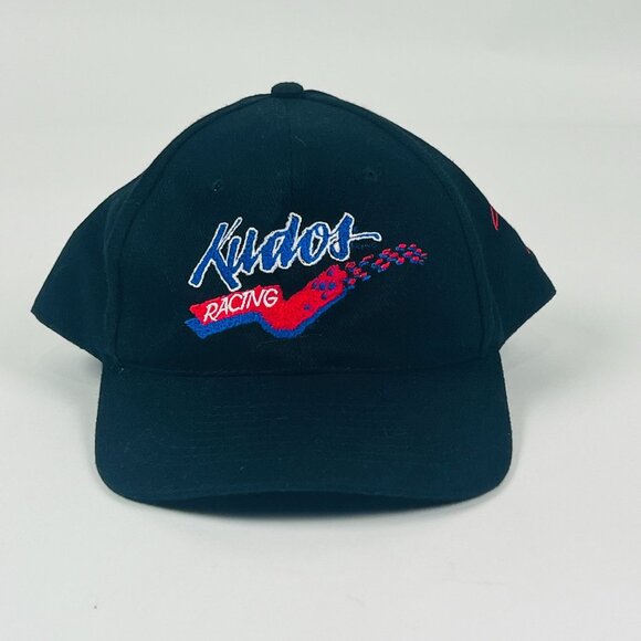 Kudos 1990's Nascar Racing Unsex Black Baseball Cap W/ Embroidered Signature - Picture 1 of 5